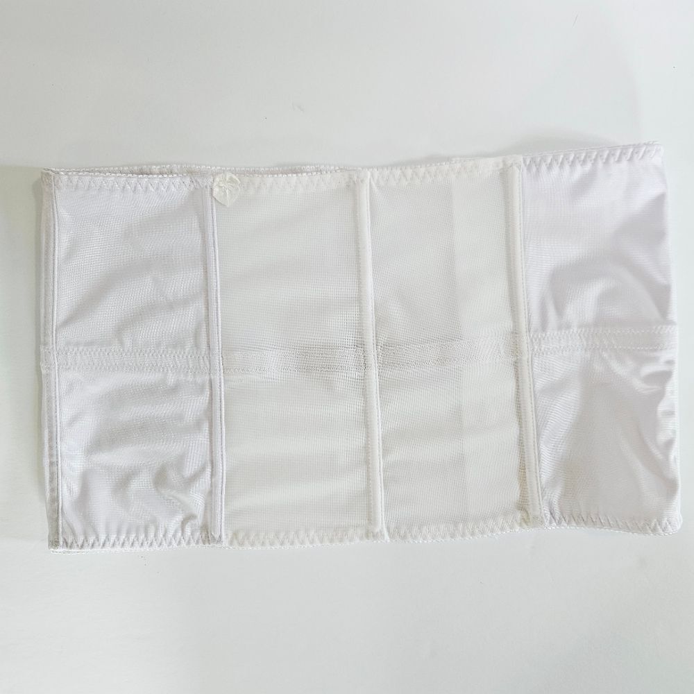 Vintage Native Intimates Boned Satin Mesh White Bridal Corset Waist Shaper XXL